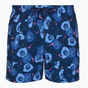 Pánské plavkové šortky Nike Multi Poppy Print 5" Volley midnight navy