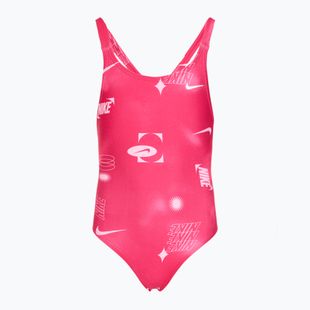Dětské jednodílné plavky Nike Hydrastrong Fastback rush pink