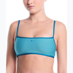 Horní díl plavek Nike Ripple Texture Bralette Classic Bikini bleached turquoise