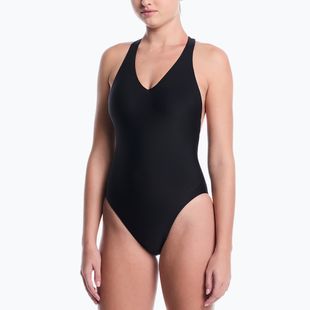 Dámské jednodílné plavky Nike Hydralock Luxe Sail Boat V-Neck black