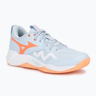 Dámské volejbalové boty Mizuno Wave Momentum Pro blue finch/lava orange/flamingo coral