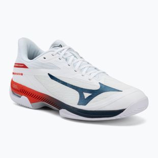 Pánské tenisové boty Mizuno Wave Exceed Court AC white/insignia blue/orange