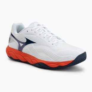 Pánské tenisové boty Mizuno Wave Enforce Court 2 AC white/insignia blue/orange