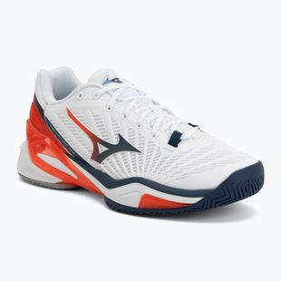 Pánské tenisové boty Mizuno Neo Ace AC white/insignia blue/orange