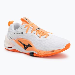 Házenkářské boty Mizuno Wave Stealth Neo 2.1 white/black/flamingo coral