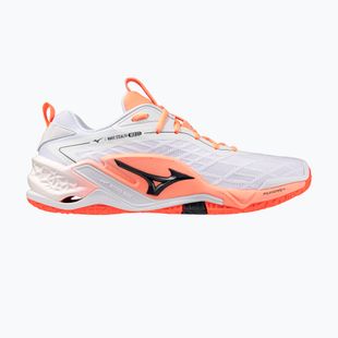 Házenkářské boty Mizuno Wave Stealth Neo 2.1 white/black/flamingo coral