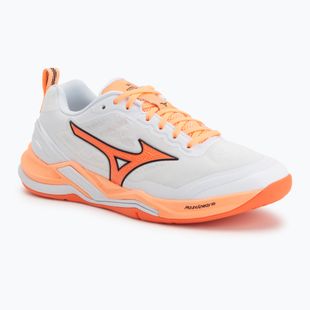 Házenkářské boty Mizuno Wave Stealth Elite white/lava orange