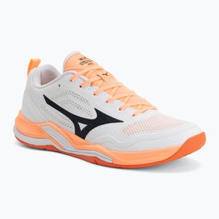 Házenkářské boty Mizuno Wave Stealth Pro white/black/flamingo coral