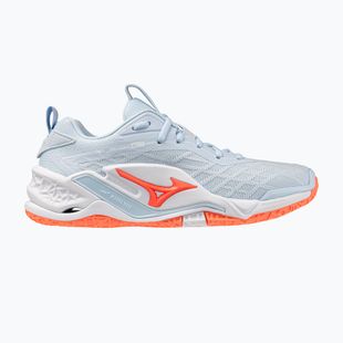 Dámské házenkářské boty Mizuno Wave Stealth Neo 2.1 blue finch/lava orange/white