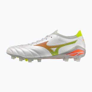 Kopačky Mizuno Morelia Neo V β Japan FG white/lava orange/evening primrose