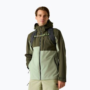 Pánská nepromokavá bunda REGATTA Waterproof Shell Bosfield light sage/dark khaki