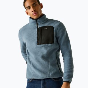 Pánská fleecová mikina REGATTA Frankie Borg Half Zip grey mirage/black