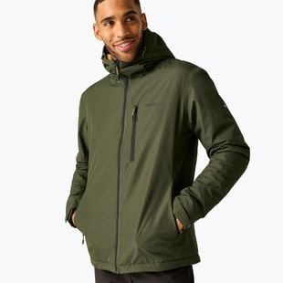 Pánská nepromokavá bunda REGATTA Allston dark khaki/wood brown