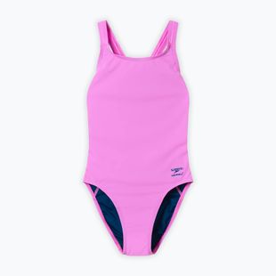 Dámské jednodílné plavky Speedo Solid Leaderback orchid shine