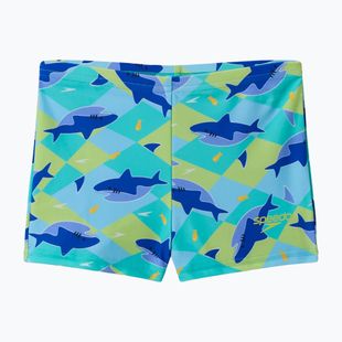 Chlapecké plavecké boxerky Speedo Print Aquashort deep sapphire