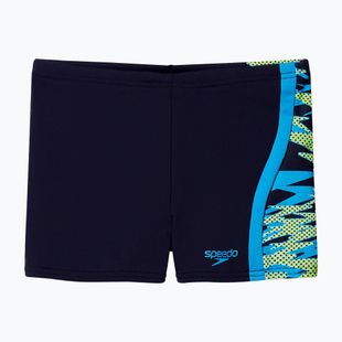 Chlapecké plavecké boxerky Speedo Hyperboom Splice Aquashort anthracite/hyper teal