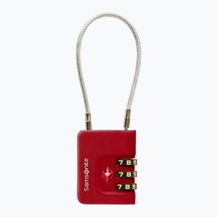 Visací zámek Samsonite Cablelock 3 Dial TSA red