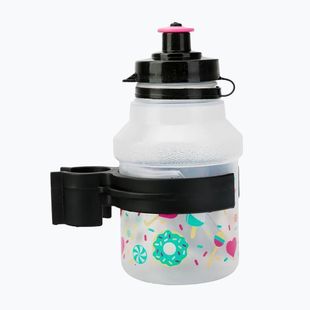 Dětská láhev na kolo Polisport Lolipops 350 ml Junior + košík clear