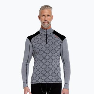 Pánská termo mikina Dovre Half Zip Jacquard grey