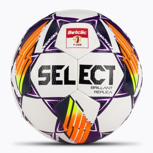 Fotbalový míč SELECT Brillant Replica Betclic 1 Liga v24 white/purple