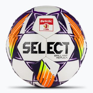 Fotbalový míč SELECT Brillant Replica Betclic 1 Liga v24 white/purple