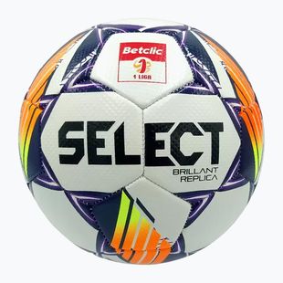 Fotbalový míč SELECT Brillant Replica Betclic 1 Liga v24 white/purple
