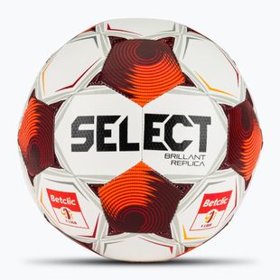 Fotbalový míč SELECT Brillant Replica Betclic v25 white/red velikost 5