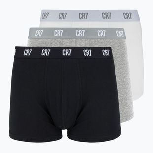 Pánské boxerky CR7 Basic Trunk 3 páry white/ greymelange/ black