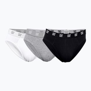 Pánské slipy CR7 Basic Brief 3 pary black/grey/white