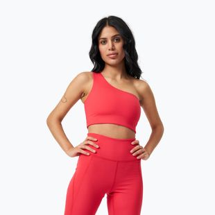 Fitness podprsenka Girlfriend Collective Bianca One Shoulder cherry