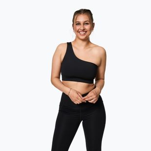 Fitness podprsenka Girlfriend Collective Bianca One Shoulder black