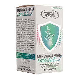 Ashwaganda 100% Real Pharm výkonnost 90 tablet 707437
