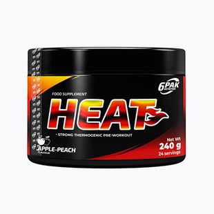 Předtréninkový stimulant 6PAK Heat 240g jablko-broskev PAK/248