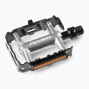 Cyklistické pedály ACCENT Hellium stříbrná/černá