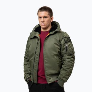 Pánská bunda Pitbull Sherpa Hooded Bomber olive