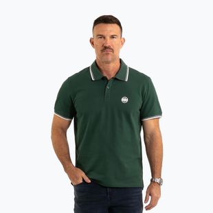 Pánské polo tričko  Pitbull Polo Pique Stripes Regular jade green