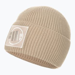 Pánská zimní čepice Pitbull Beanie Logo Single Layer Cuff sand