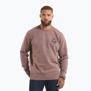 Pánská mikina Pitbull Bite Me Crewneck Sweatshirt washed burgundy