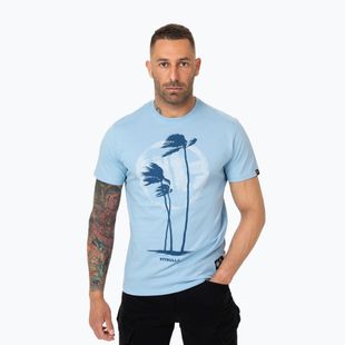Pánské tričko na lezení Pitbull Palms light blue