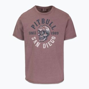 Pánské tričko Pitbull Shkull Logo dusty burgundy