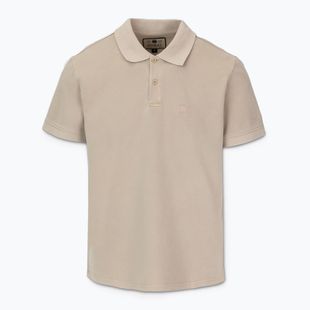 Pánské polotričko Pitbull Washed Polo Shirt pale sand