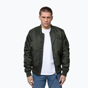 Pánská bunda Pitbull Hacket Washed Bomber dark green