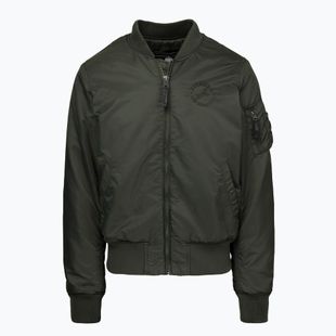 Pánská bunda Pitbull Hacket Washed Bomber dark green