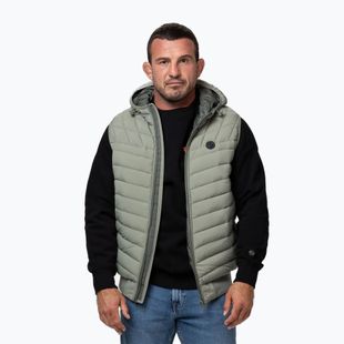 Pánská vesta Pitbull Naylor Padded Hooded dusty salvia