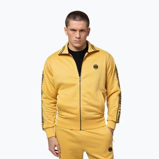 Pánská mikina Pitbull Trackjacket Tape Logo Terry Group pale yellow