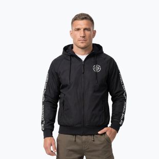 Pánská bunda Pitbull Athletic Tape Nylon Hooded black