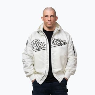 Pánská bunda Pitbull Aero Flight Hooded off white