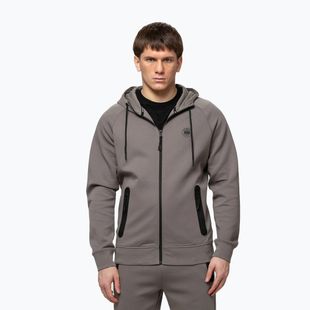 Pánská mikina Pitbull Dogwood Hooded Zip Sweatshirt taupe