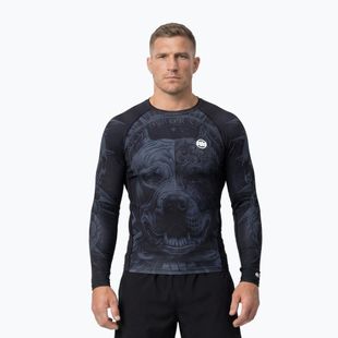 Pánský rashguard s dlouhým rukávem Pitbull World Rashguard black