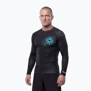 Pánský rashguard s dlouhým rukávem Pitbull Ray Rashguard sky blue